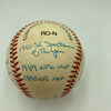 Joe Montana Signed Heavily Inscribed Career STAT Baseball Reggie Jackson COA