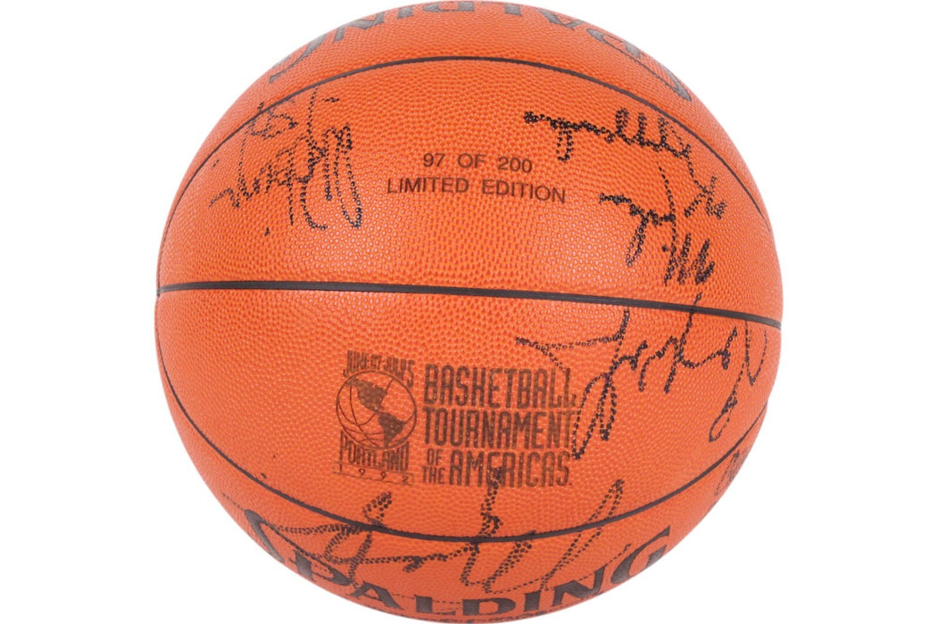 1992 Dream Team Olympics Team USA Signed Basketball Michael Jordan 15 Sigs PSA