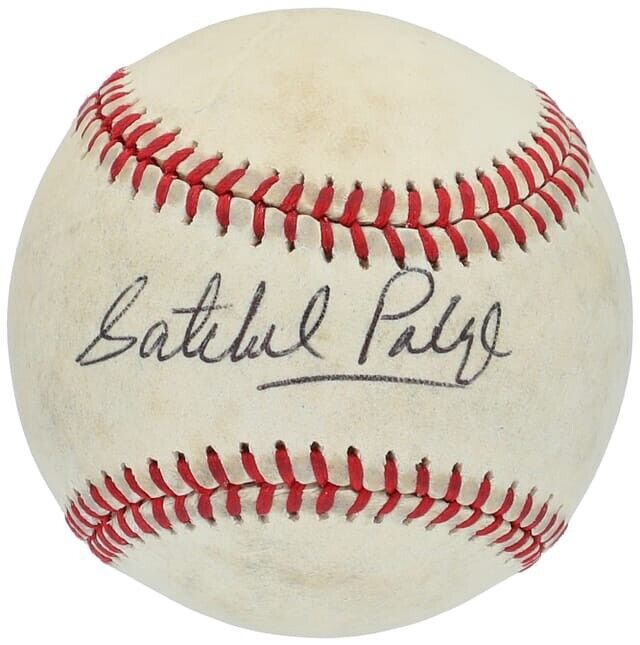 Beautiful Satchel Paige Single Signed American League Baseball JSA COA