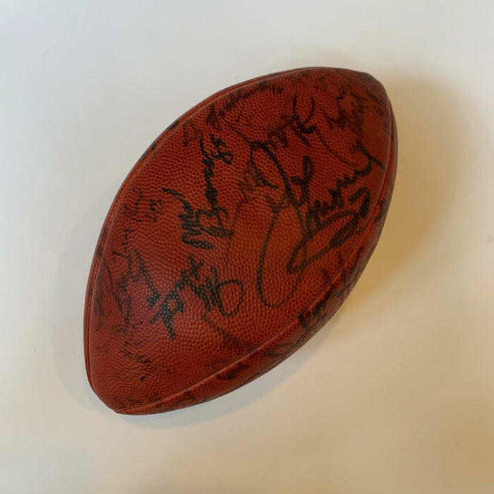 1986 New York Giants Super Bowl Champs Team Signed Wilson NFL Football JSA COA