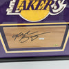 Kobe Bryant Signed Los Angeles Lakers Floor Piece Framed Panini COA