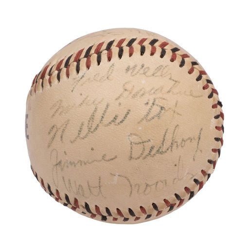 Nellie Fox Pre Rookie 1948 Lincoln Athletics Team Signed Baseball PSA DNA COA