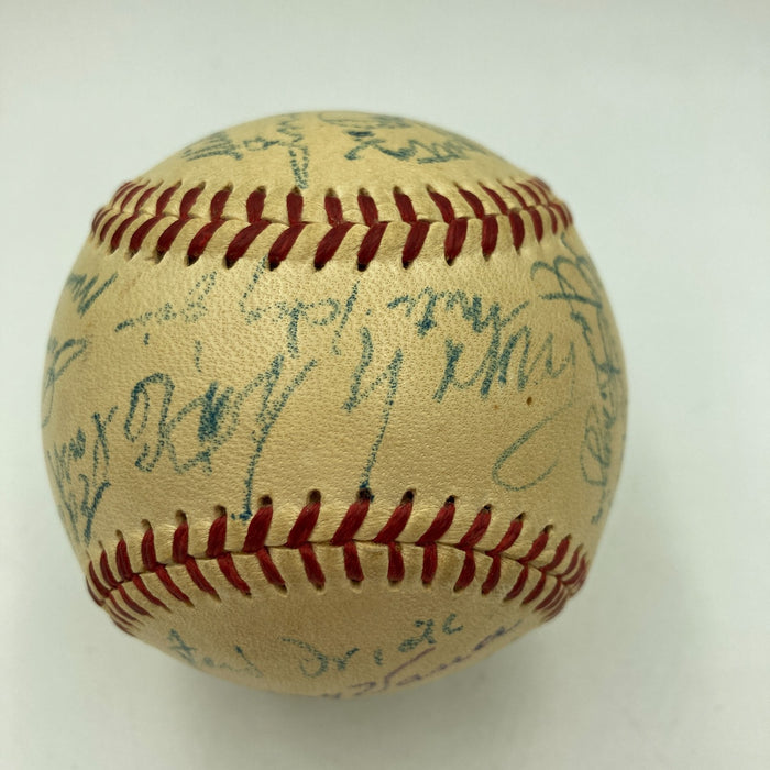 Cy Young Jimmie Foxx Tris Speaker Hall Of Fame Multi Signed Baseball Beckett COA