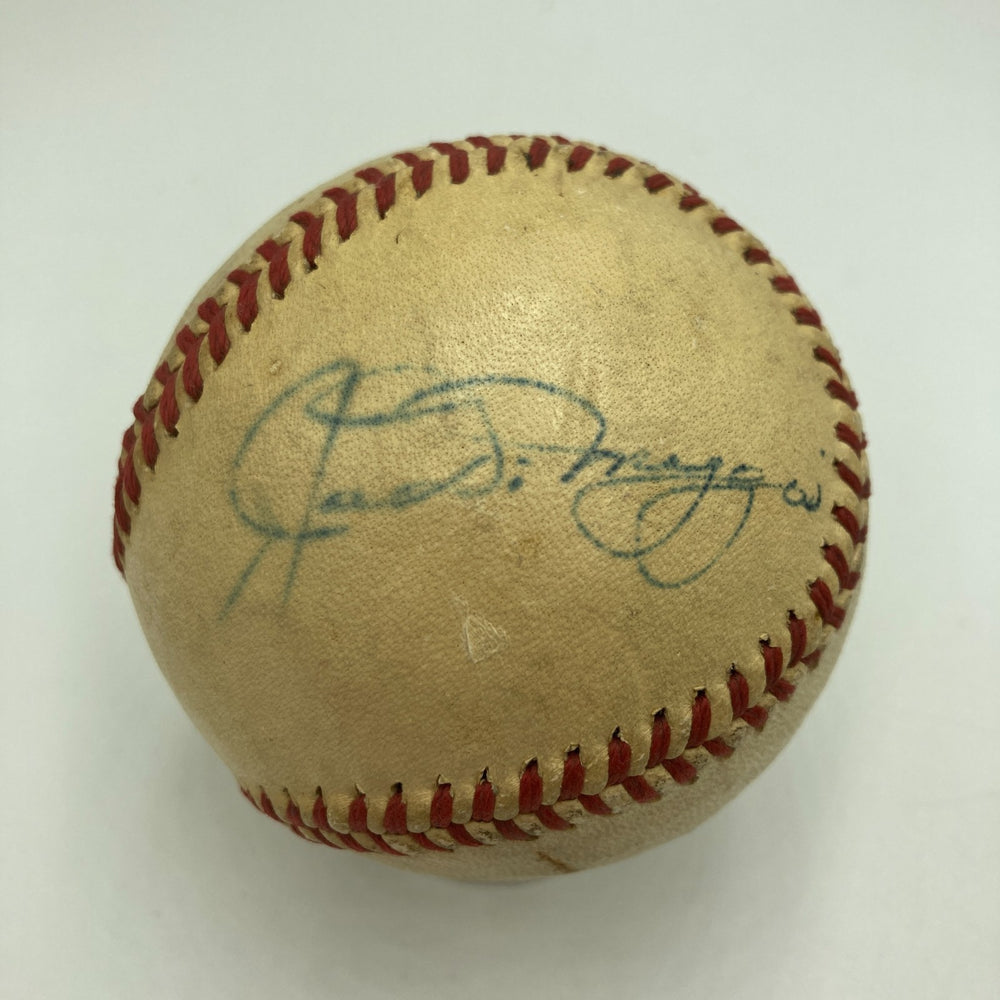 Joe Dimaggio Playing Days Signed 1946 American League Harridge Baseball JSA COA