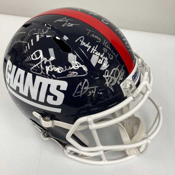 1986 New York Giants Super Bowl Champs Team Signed Full Size Helmet 26 Sigs JSA
