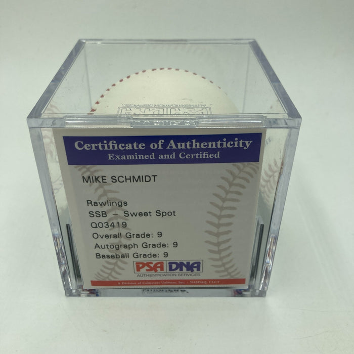 Mike Schmidt  Signed Major League Baseball PSA Graded MINT 9