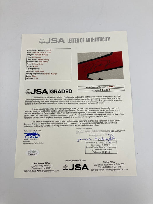 Michael Jordan Signed Authentic Chicago Bulls Jersey JSA Graded 9 MINT UDA COA