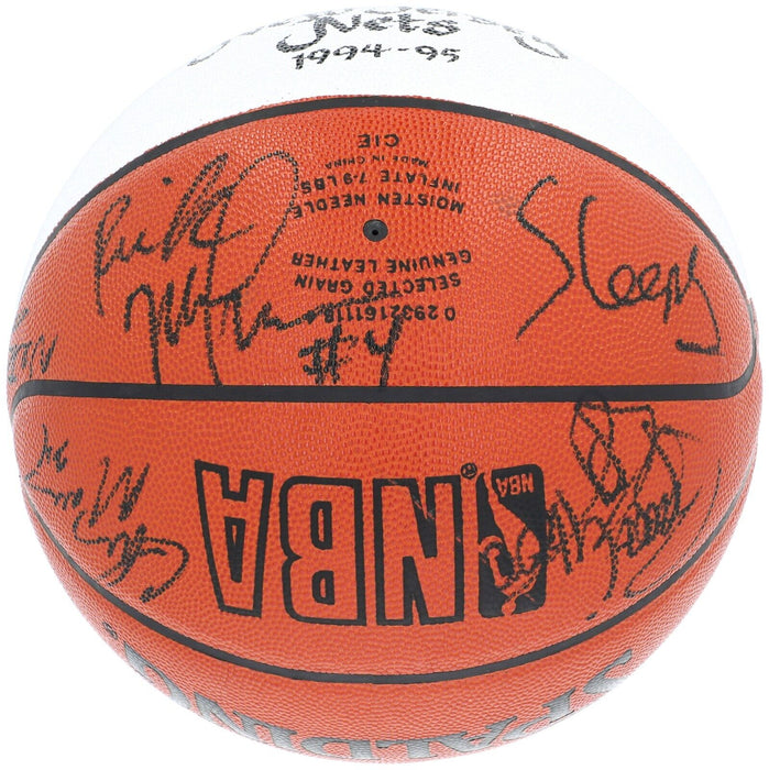 1994-95 New Jersey Nets Team Signed Spalding NBA Game Basketball JSA COA