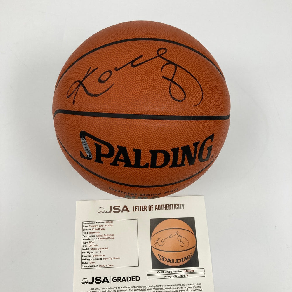 Kobe Bryant Signed Spalding Official Game Basketball Upper Deck JSA 9 MINT & UDA