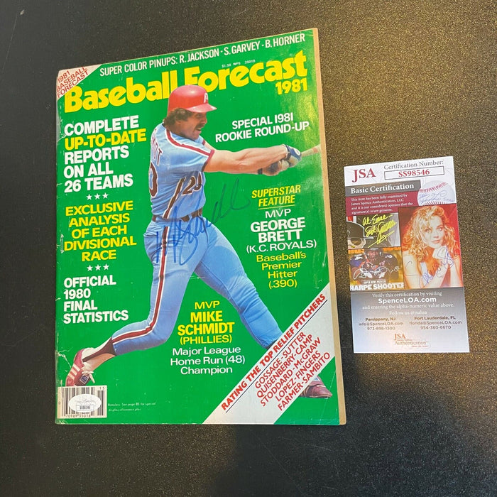 Mike Schmidt Signed Autographed Vintage 1981 Baseball Magazine JSA COA