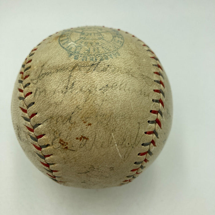 Eddie Collins Red Faber 1929 A's World Series Champs Signed Baseball JSA COA