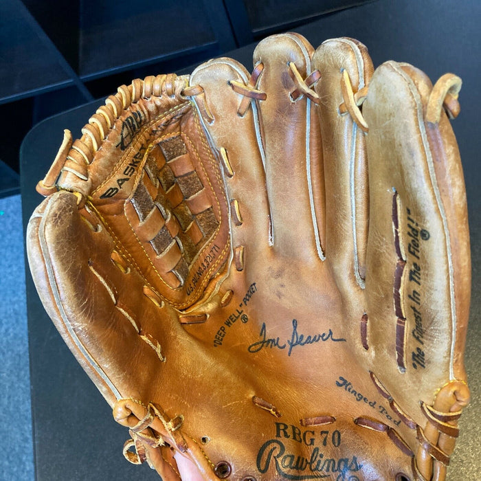 Tom Seaver Signed Vintage 1970's Game Model Baseball Glove With JSA COA