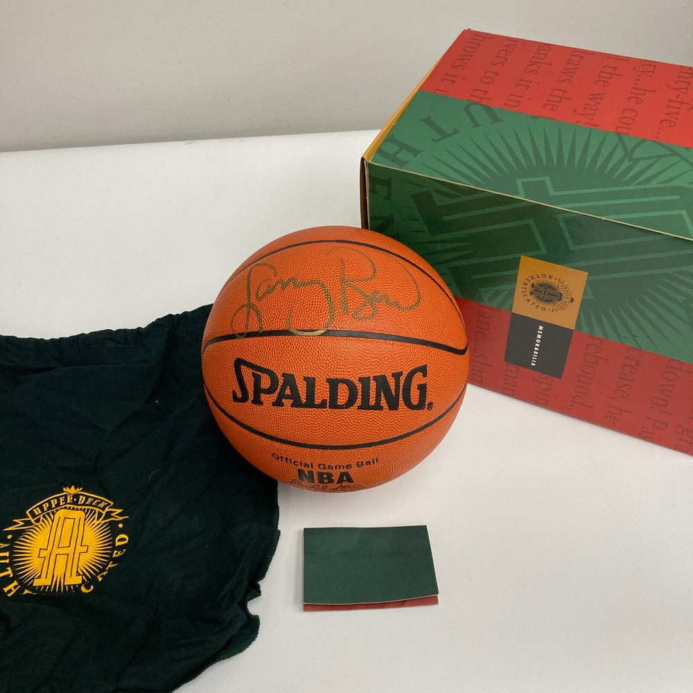 Larry Bird Signed Spalding Official NBA Game Basketball JSA & UDA Upper Deck COA