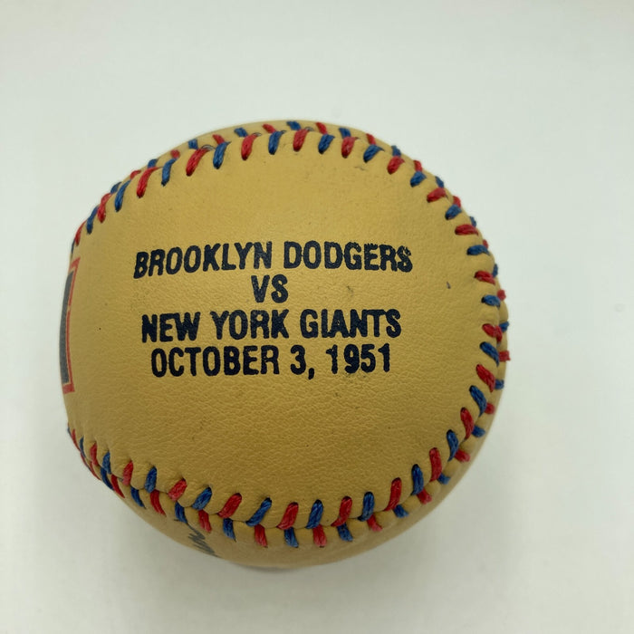 Bobby Thomson Branca Signed Shot Heard 'Round World Spinneybeck Baseball JSA COA