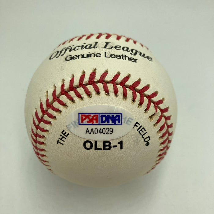 Joe Dimaggio Yankee Clipper Signed American League Baseball PSA Graded MINT 9