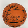1997-98 Chicago Bulls NBA Champs Team Signed Game Basketball The Last Dance JSA