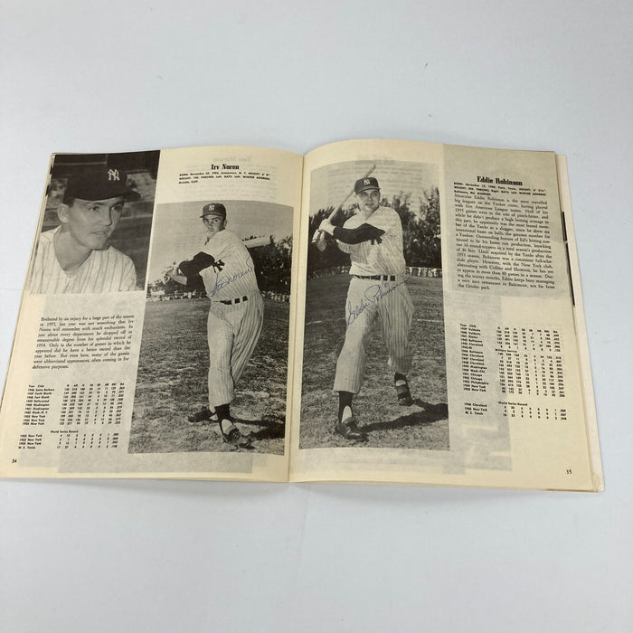 1956 New York Yankees World Series Champs Team Signed Yearbook Mickey Mantle JSA