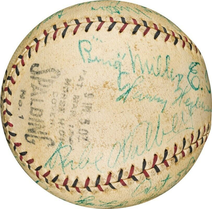 1920's Baseball Legends Signed Baseball With Harry Heilmann & Leo Diegel PSA DNA