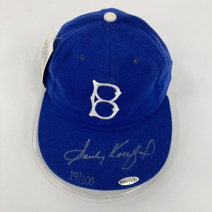 Sandy Koufax Signed Brooklyn Dodgers Game Model Hat UDA COA 19/100