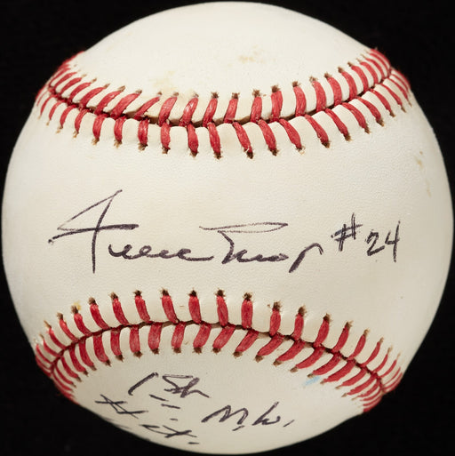 Willie Mays "1st Major League Hit HR Off Spahn 5/28/1951" Signed Baseball JSA