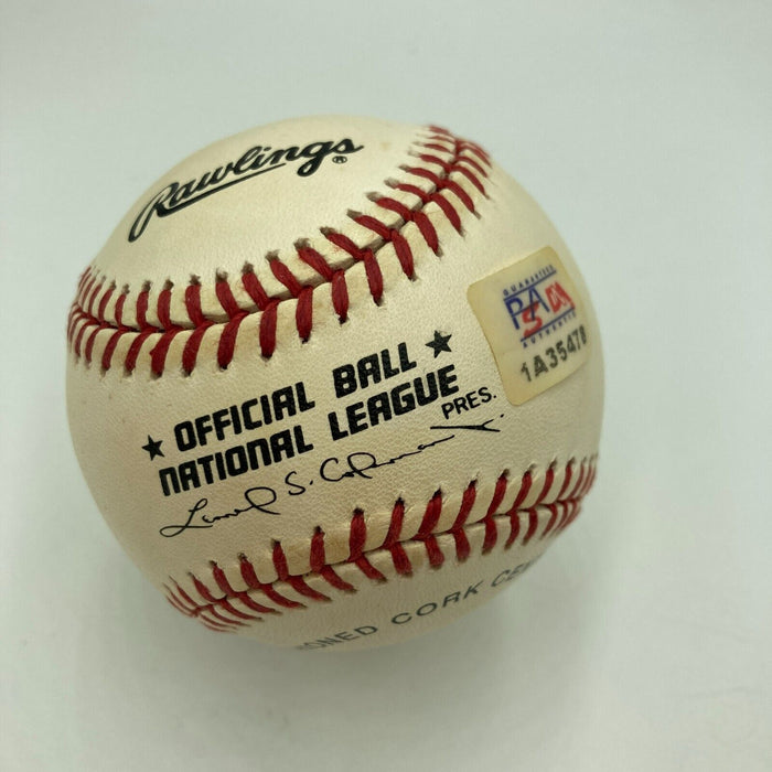 Warren Spahn Signed Official National League Baseball PSA DNA