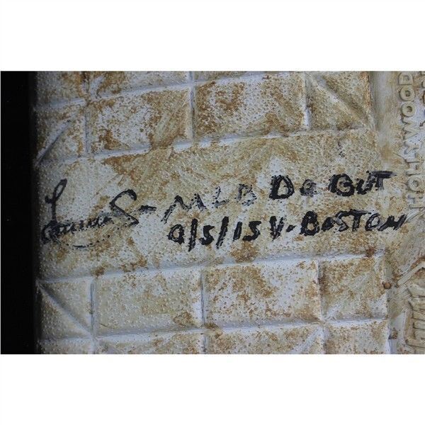 Rare 2015 Luis Severino Signed Heavily Inscribed Game Used Base From Debut Game