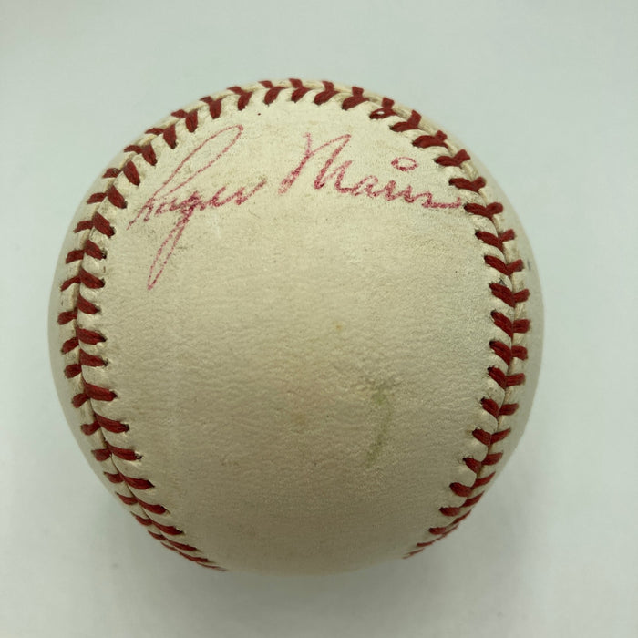 Mickey Mantle & Roger Maris Signed 1960's American League Cronin Baseball JSA