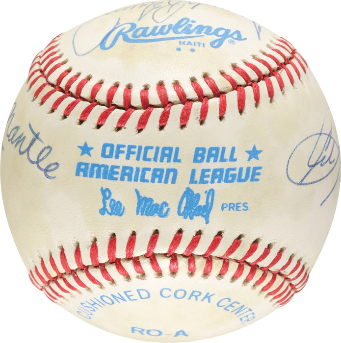 Mickey Mantle Ted Williams Carl Yastrzemski Triple Crown Signed Baseball PSA DNA