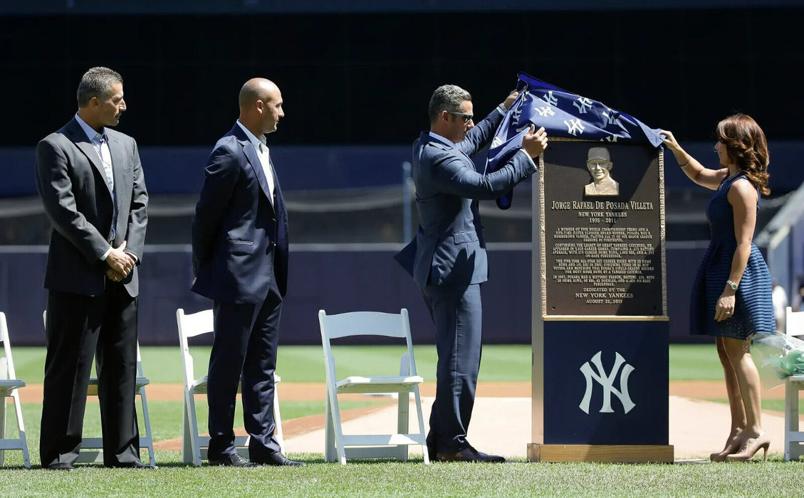 Jorge Posada Signed Game Used Baseball From Jersey Retirement Game Steiner COA