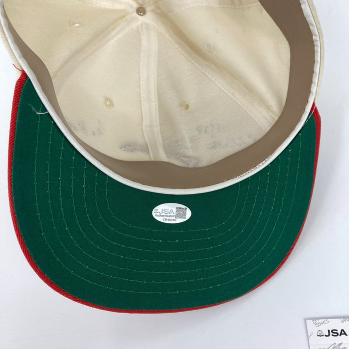 Johnny Vander Meer No Hitter 6-15-38 Ebbets Field Signed Cincinnati Reds Hat JSA