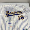 Robin Yount Signed 1992 Game Issued Milwaukee Brewers Jersey PSA DNA & MEARS COA