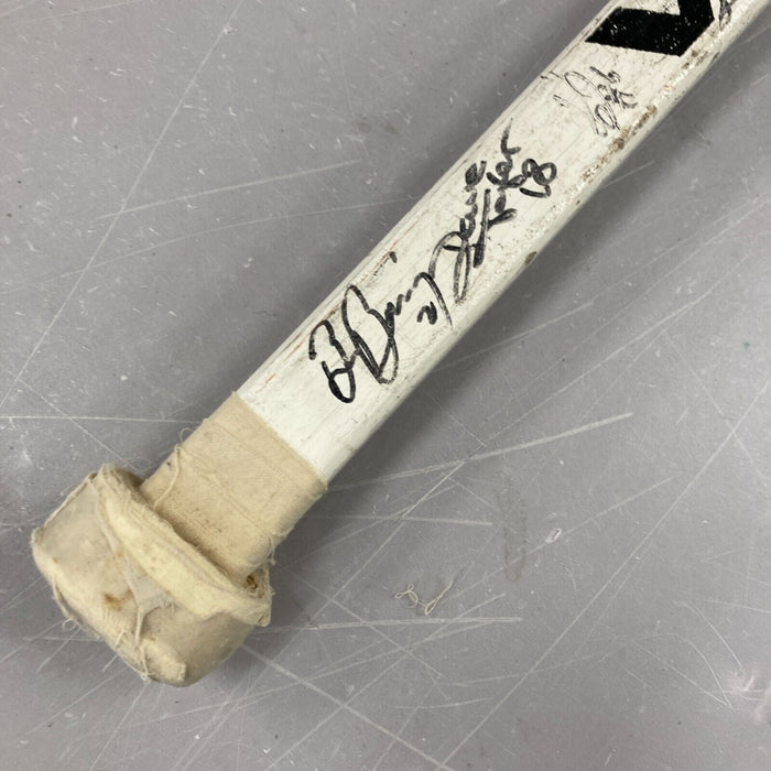 1990-91 Los Angeles Kings Team Signed Game Used Goalie Stick Wayne Gretzky PSA