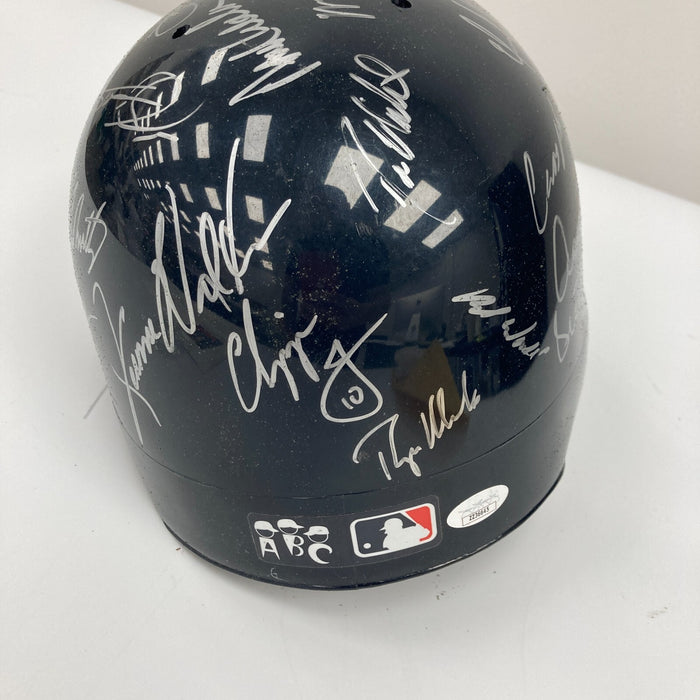 1995 - 1996 Atlanta Braves Team Signed Authentic Atlanta Braves Helmet JSA COA
