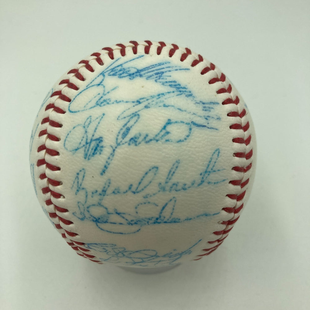 Vintage 1986 New York Mets World Series Champs Team Signed Baseball JSA COA