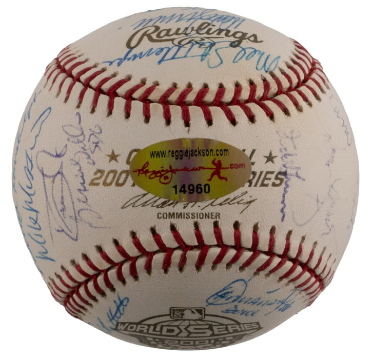 2001 New York Yankees AL Champs Team Signed World Series Baseball JSA COA