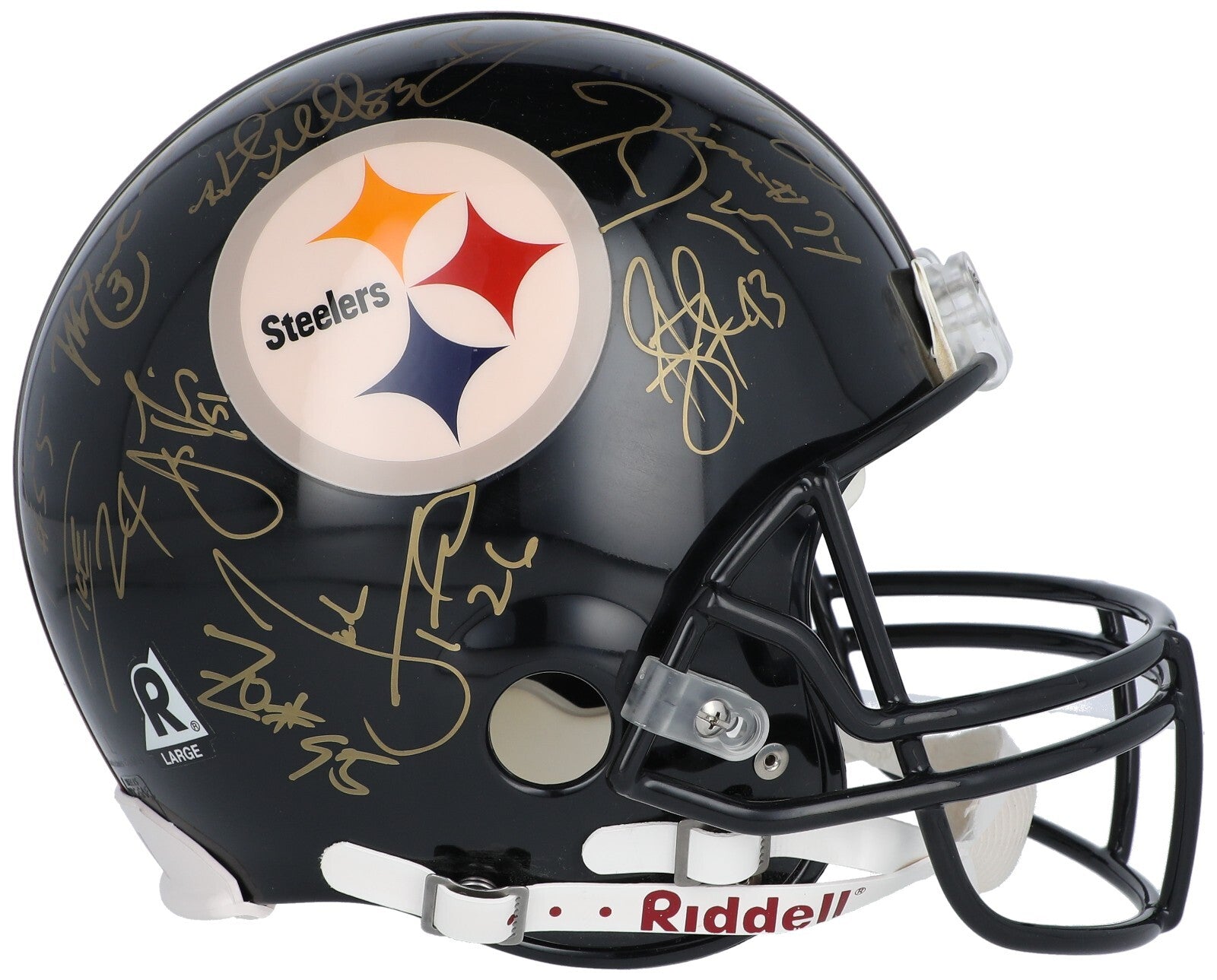 2005 Pittsburgh Steelers Super Bowl Champs Team Signed Game Helmet Beckett COA