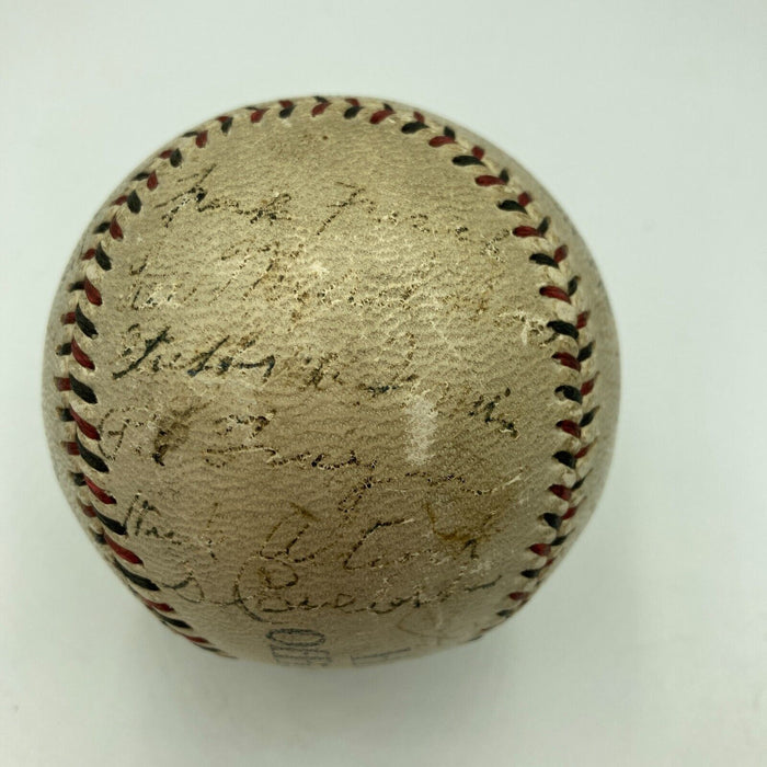 Jimmie Foxx Al Simmons Max Carey Frank Frisch 1930's HOF Signed Baseball PSA DNA