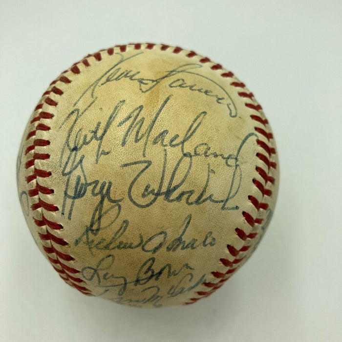 1980 Philadelphia Phillies World Series Champs Team Signed Game Baseball JSA