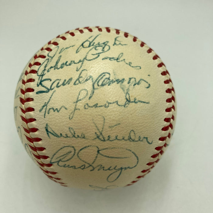 Jackie Robinson 1954 Brooklyn Dodgers Team Signed Baseball PSA DNA