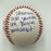 John Sterling Signed Heavily Inscribed STAT Baseball JSA COA RARE!