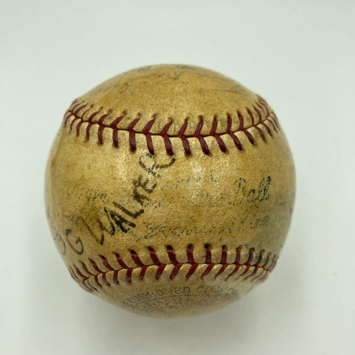 1934 Detroit Tigers AL Champs Team Signed Baseball Hank Greenberg JSA COA