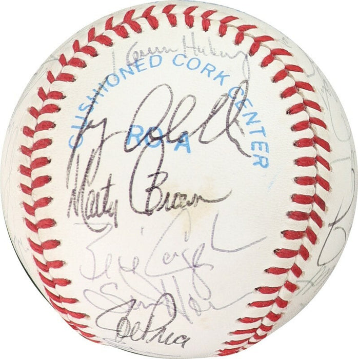 1990 Baltimore Orioles Team Signed Baseball Cal Ripken Jr Frank Robinson PSA JSA