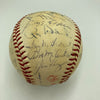 1973 New York Mets NL Champs Team Signed Baseball Willie Mays Tom Seaver JSA COA