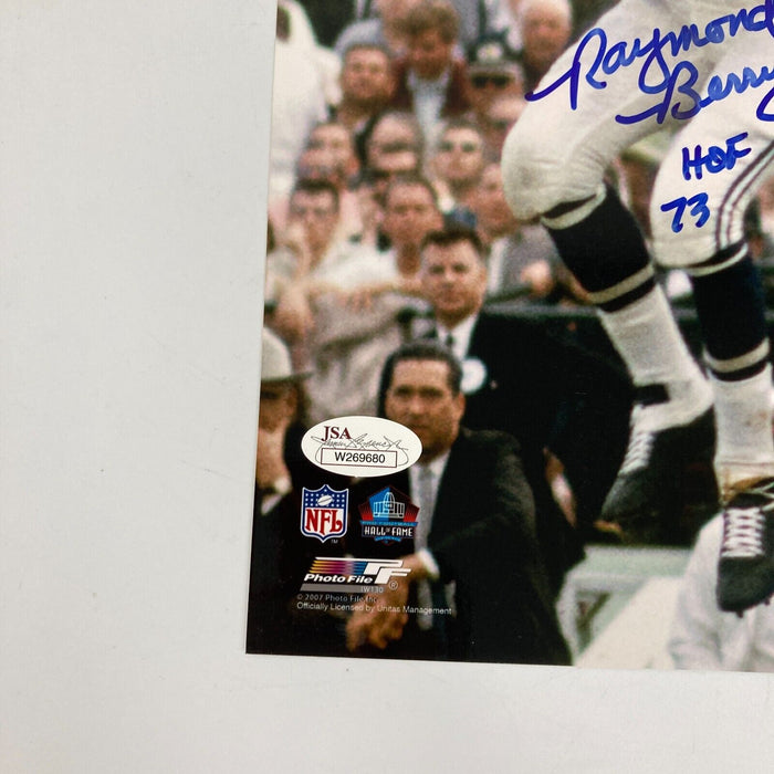 Raymond Berry Signed 8x10 Photo Colts JSA COA
