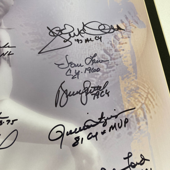 Beautiful Sandy Koufax Cy Young Winners Signed Huge 25x29 Photo 28 Sigs JSA COA