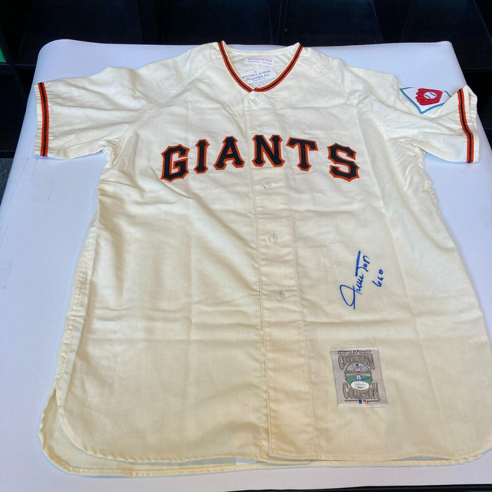 Willie Mays 660 Home Runs Signed New York Giants Jersey JSA Graded 9 Mint