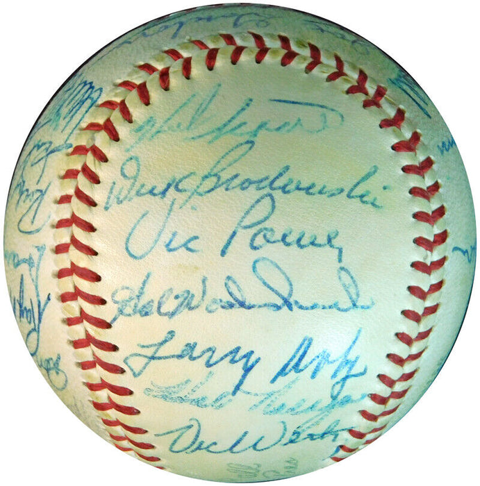 Beautiful 1958 Cleveland Indians Team Signed American League Baseball JSA COA