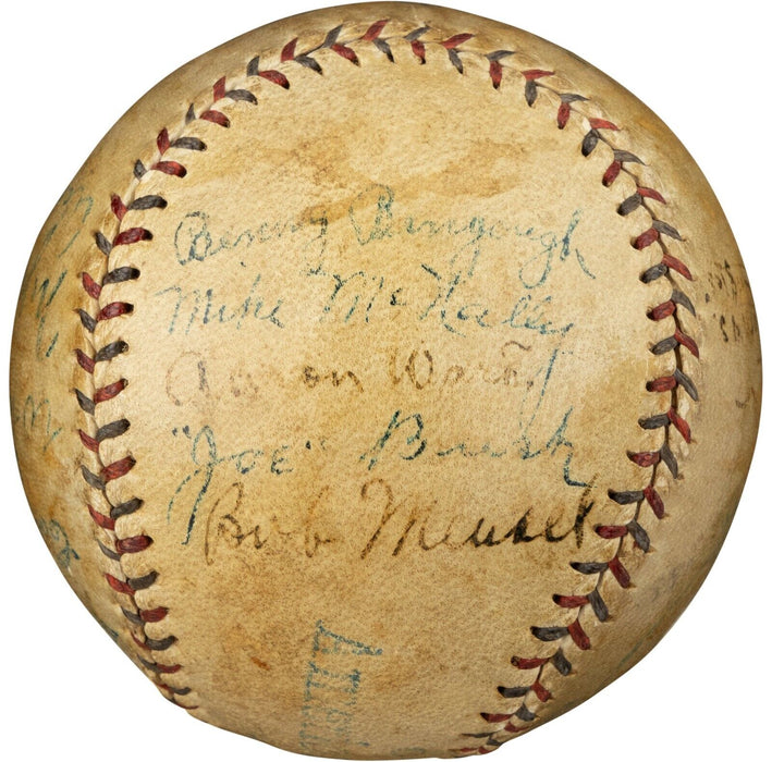 1923 New York Yankees First World Series Team Signed Baseball Babe Ruth Beckett