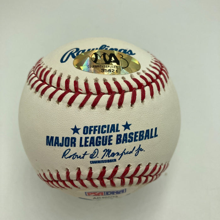 Dwight Doc Gooden Signed Heavily Inscribed STATS MLB Baseball PSA DNA COA