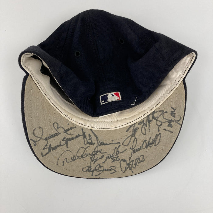1999 New York Yankees W.S. Champs Signed Hat Derek Jeter Mariano Rivera JSA COA